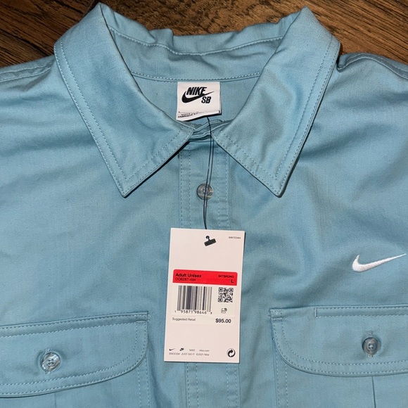 Nike SB Woven Skate Long-Sleeve Button Up DQ6287-494 - Picture 4 of 10